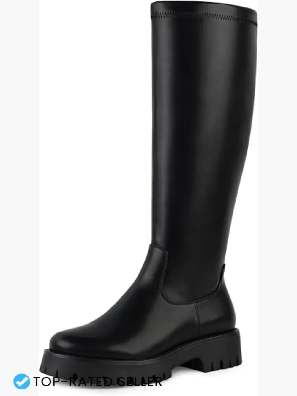 Chunky Platform Knee High Boots Round Toe Side Zipper Fall Fashion